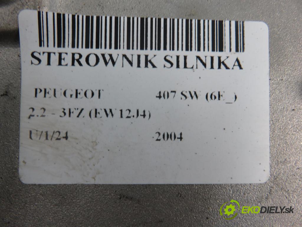 PEUGEOT 407 SW (6E_) KOMBI 2004 116,00 2.2 - 3FZ (EW12J4) 2230,00 Riadiaca jednotka Motor 9656036180 ; 9654793180 ; IAW6LP310