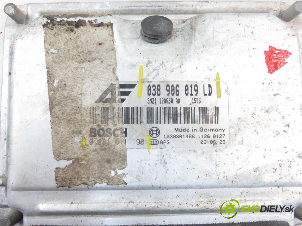 FORD GALAXY (WGR) VAN 2000 96,00 1.9 TDI PD 130 - ASZ 1896,00 Riadiaca jednotka Motor 038906019LD ; 0281011198