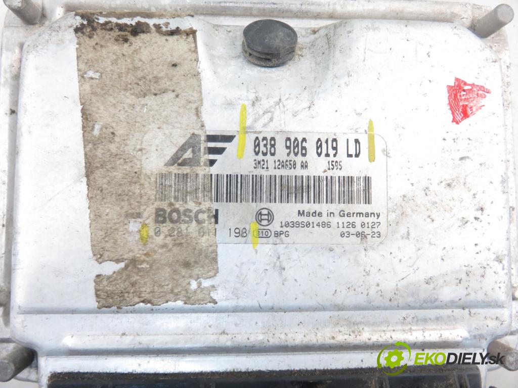 FORD GALAXY (WGR) VAN 2000 96,00 1.9 TDI PD 130 - ASZ 1896,00 Riadiaca jednotka Motor 038906019LD ; 0281011198