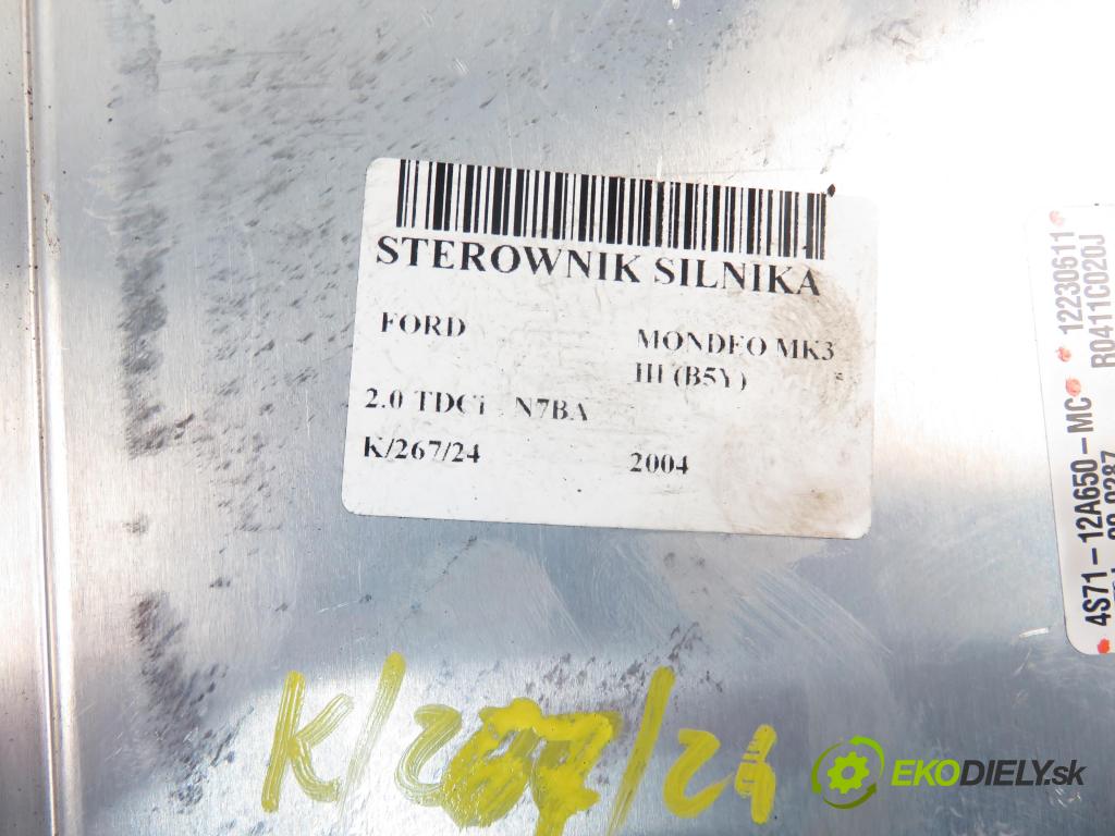 FORD MONDEO III (B5Y) LIFTBACK 2004 96,00 2.0 TDCi - N7BA 1998,00 Riadiaca jednotka Motor 4S7112A650MC ; 12230611