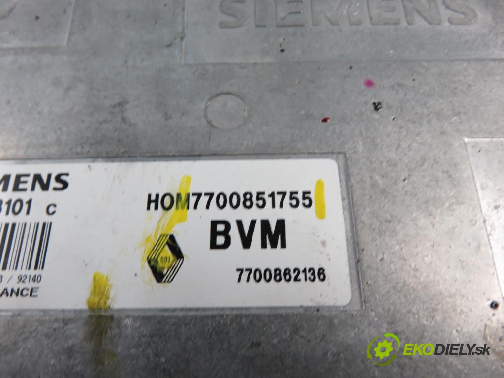 RENAULT 19 II (B/C53_) HB 1992 65,00 1.8 (B/C53Y) - F3P 760 1794,00 Riadiaca jednotka Motor 7700851755 ; S101728101C