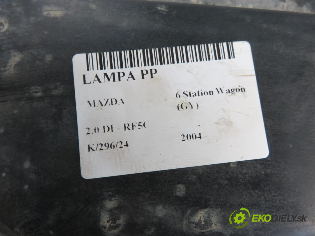 MAZDA 6 Station Wagon (GY) KOMBI 2004 100,00 2.0 DI 136 - RF5C 1998,00 Svetlo PP F014002477R ; 1307329086