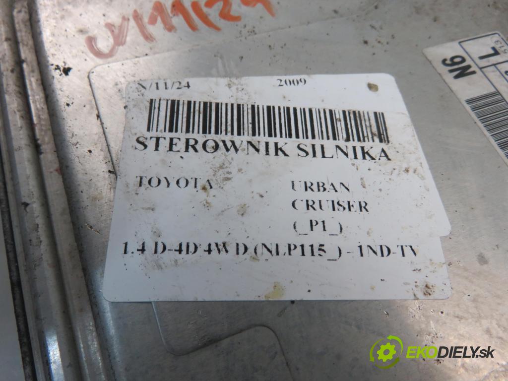 TOYOTA URBAN CRUISER (_P1_) CROSSOVER 2009 66,00 1.4 D-4D 4WD 90 - 1ND-TV 1364,00 Riadiaca jednotka Motor 8966152L40 ; 0281015696