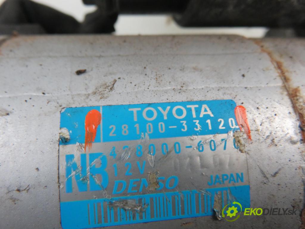 TOYOTA URBAN CRUISER (_P1_) CROSSOVER 2009 66,00 1.4 D-4D 4WD 90 - 1ND-TV 1364,00 Štartér 2810033120 (Štartéry)