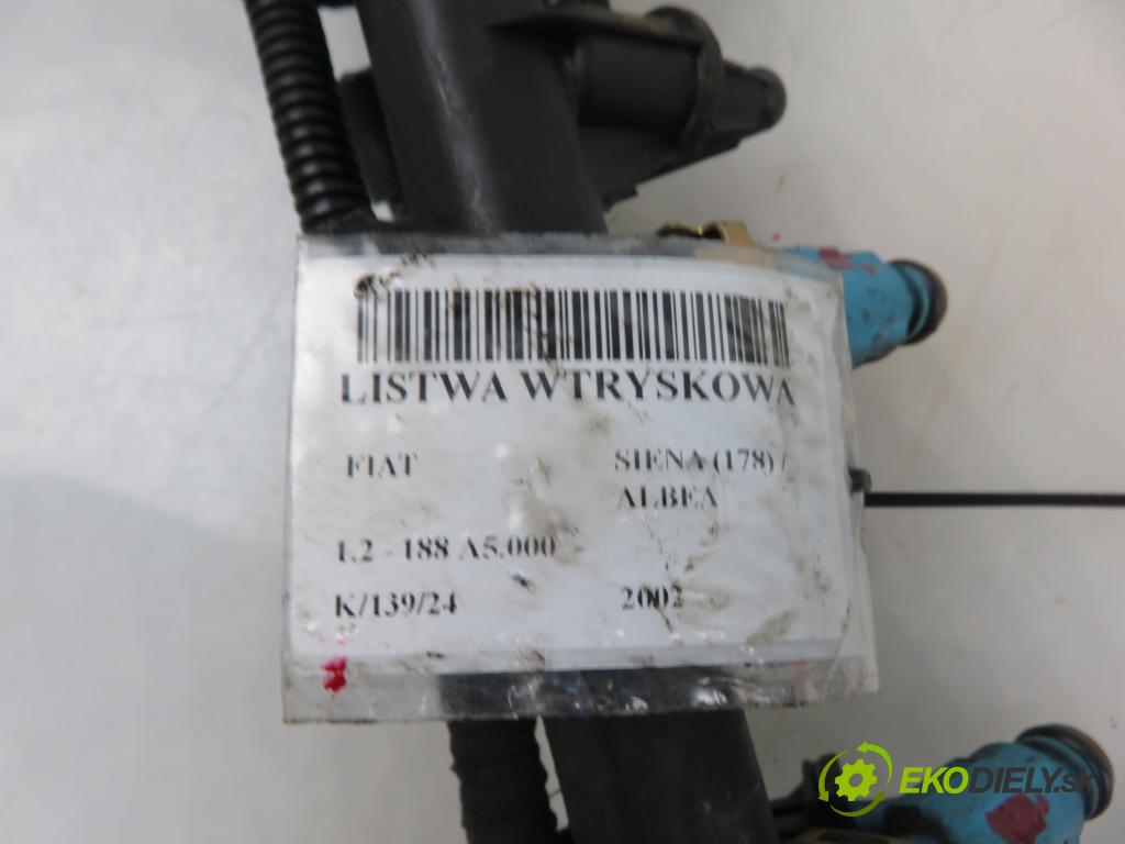 FIAT SIENA (178_) / ALBEA SEDAN 2002 59,00 1.2 - 188 A5.000 1242,00 Lišta vstrekovacia 0280151204 ; 0280155816 (Vstrekovacie lišty)