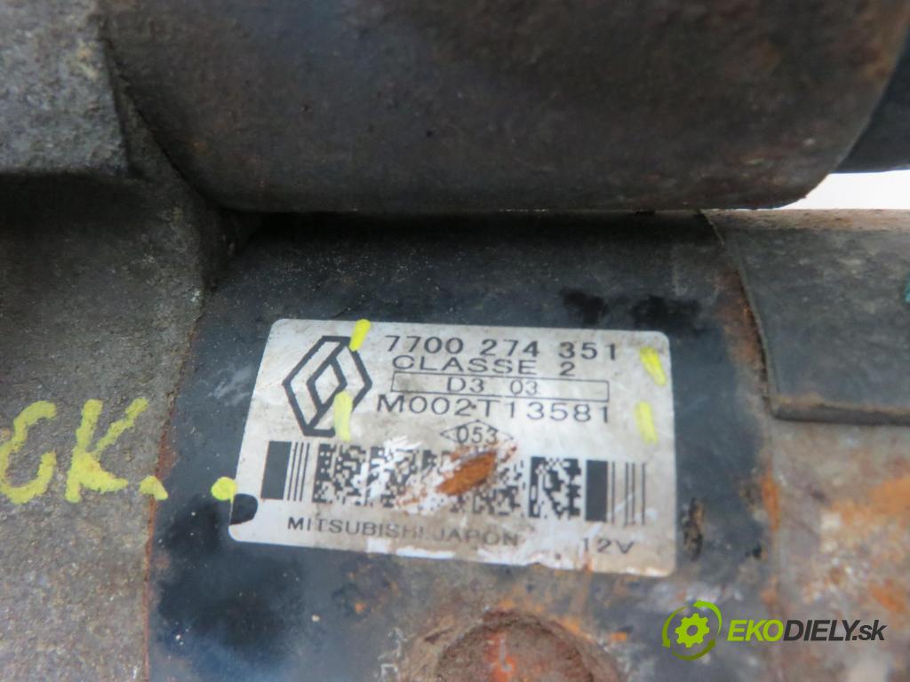 RENAULT THALIA I (LB0/1/2_) SEDAN 2003 55,00 1.4 - K7J 700 1390,00 Štartér M002T13581 ; 7700274351 (Štartéry)