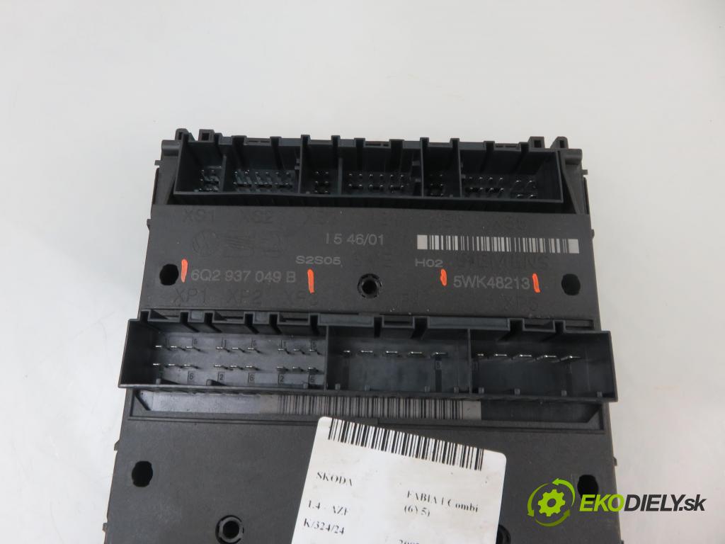 SKODA FABIA I Combi (6Y5) KOMBI 2002 44,00 1.4 - AZE 1397,00 MODUL BSI 6Q2937049B ; 5WK48213