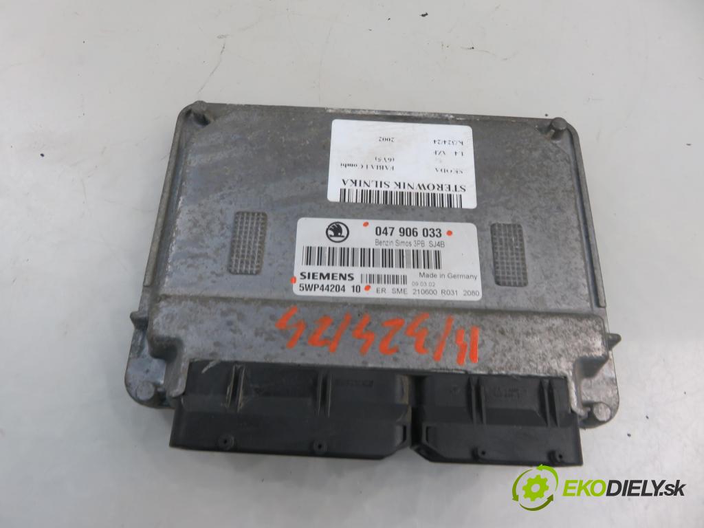 SKODA FABIA I Combi (6Y5) KOMBI 2002 44,00 1.4 - AZE 1397,00 Riadiaca jednotka Motor 047906033 ; 5WP4420410