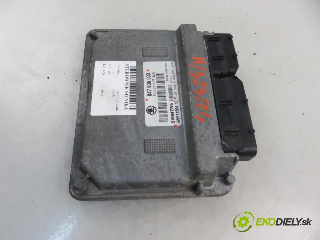 SKODA FABIA I Combi (6Y5) KOMBI 2002 44,00 1.4 - AZE 1397,00 Riadiaca jednotka Motor 047906033 ; 5WP4420410
