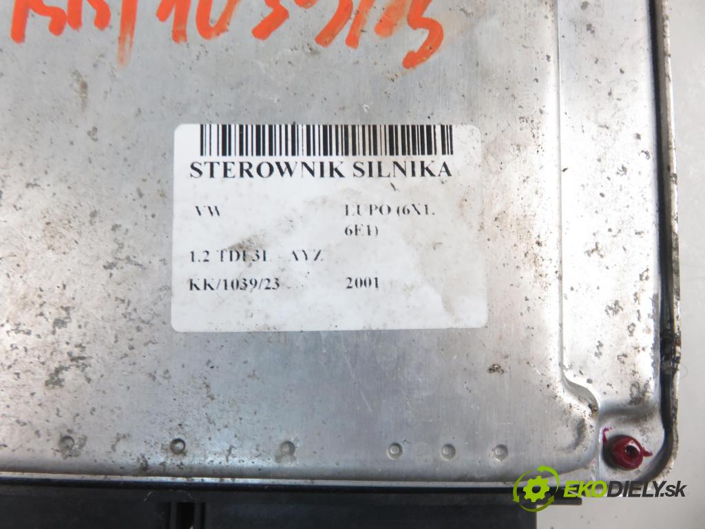 VW LUPO (6X1, 6E1) HB 2001 45,00 1.2 TDI 3L - AYZ 1191,00 Riadiaca jednotka Motor 045906019AE ; 0281010628