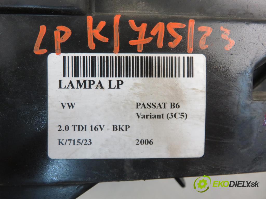 VW PASSAT B6 Variant (3C5) KOMBI 2006 103,00 2.0 TDI 16V - BKP 1968,00 Svetlo LP 3C0941751G