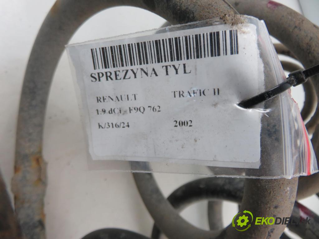 RENAULT TRAFIC II Skrzynia (FL) FURGON 2002 60,00 1.9 dCi - F9Q 762 1870,00 Pružina zadné