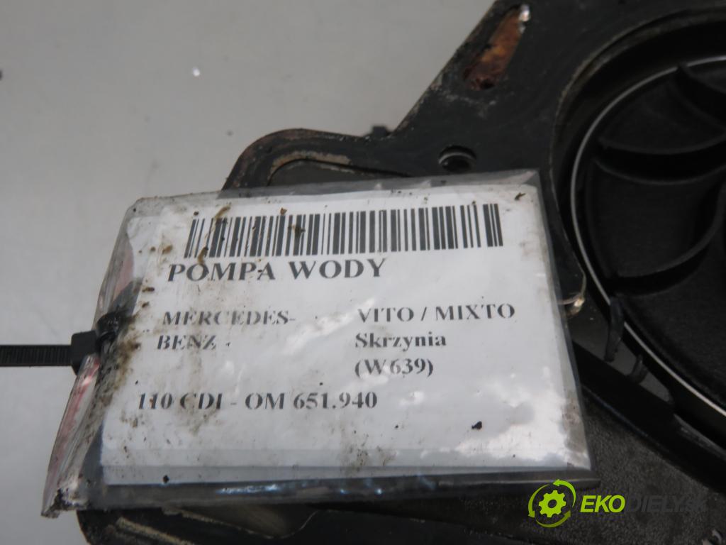 MERCEDES-BENZ VITO / MIXTO Skrzynia (W639) FURGON 2011 70,00 110 CDI - 95 OM 651.940 2143,00 Pumpa vody (Vodné pumpy)