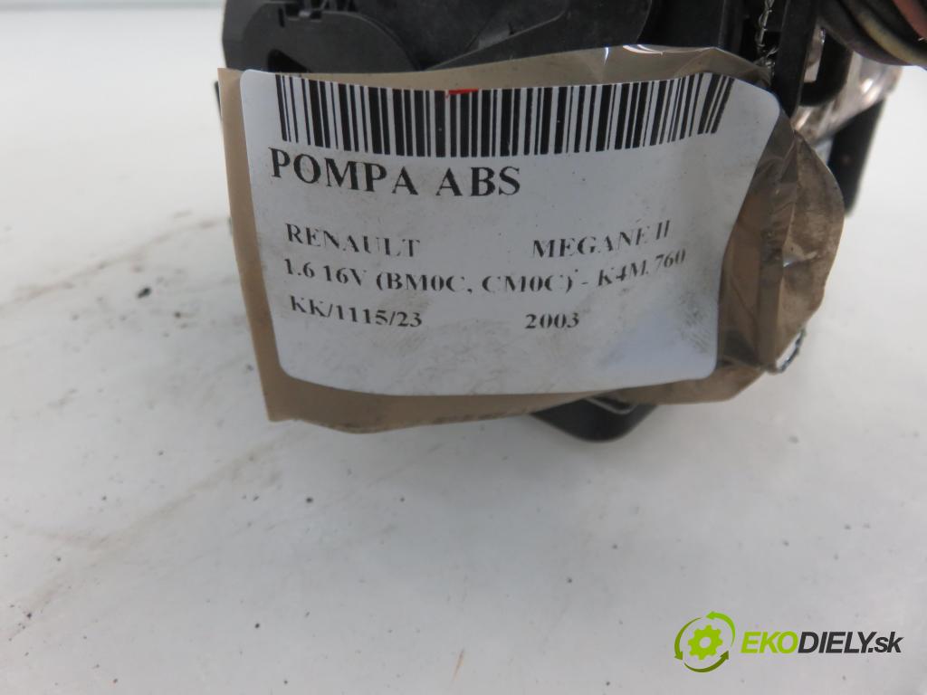 RENAULT MEGANE II (BM0/1_, CM0/1_) HB 2003 83,00 1.6 16V 113 - K4M 760 1598,00 Pumpa ABS 0265950335 (Pumpy ABS)