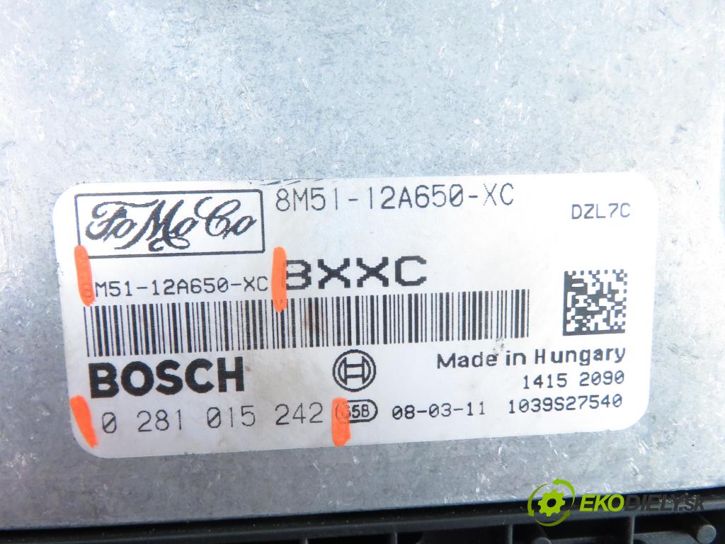 FORD FOCUS II Turnier (DA_, FFS, DS) KOMBI 2008 80,00 1.6 TDCi - G8DA 1560,00 řídící jednotka motora 8M5112A650XC ; 0281015242