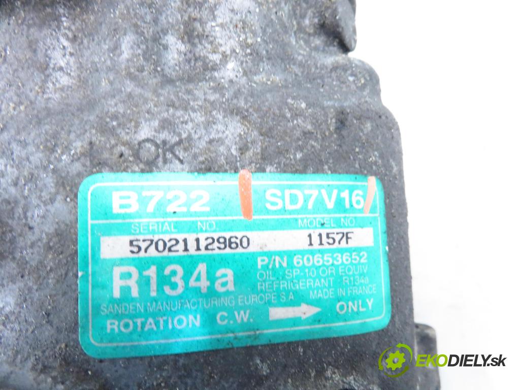 LANCIA LYBRA (839_) SEDAN 2001 96,00 1.8 16V (839AXB1A, 839AXG1A) - 839 A4.000 1747,00 KOMPRESOR: klimatizace SD7V16 (Kompresory)