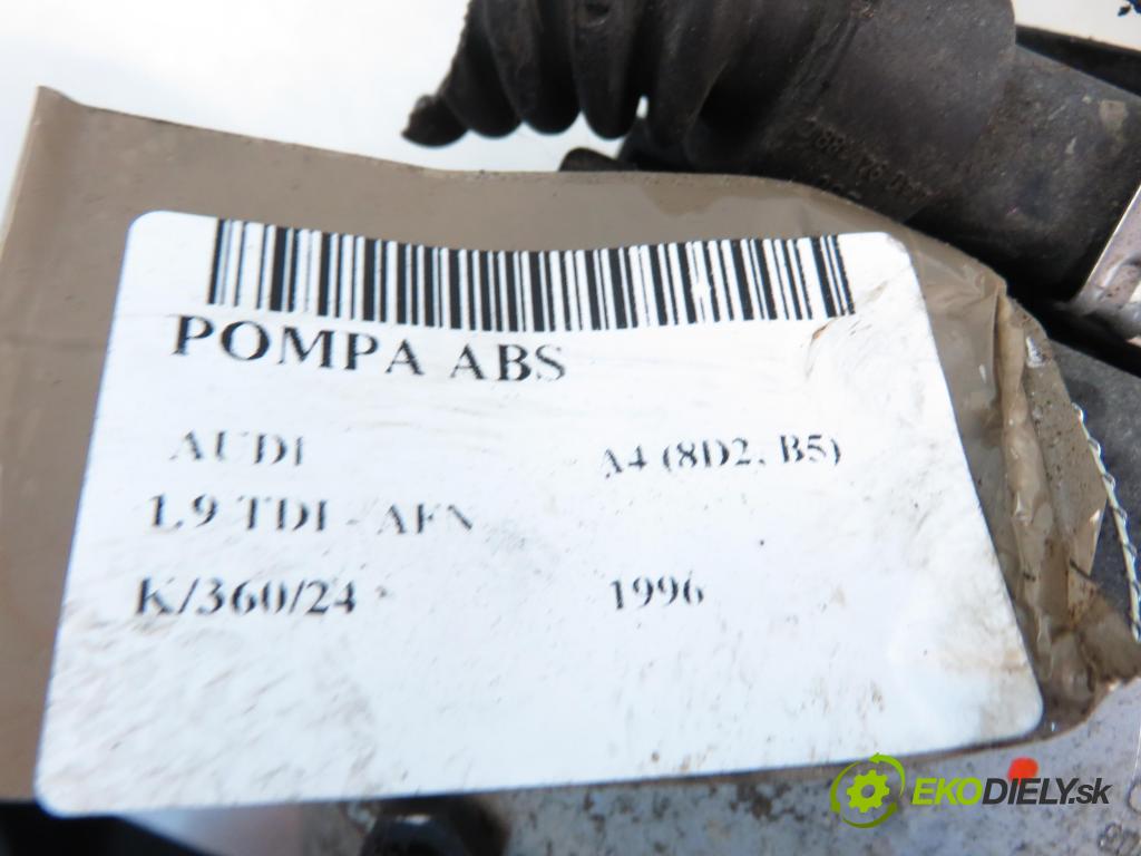 AUDI A4 (8D2, B5) SEDAN 1996 81,00 1.9 TDI 110 - AFN 1896,00 Pumpa ABS 8D0614111F (Pumpy ABS)