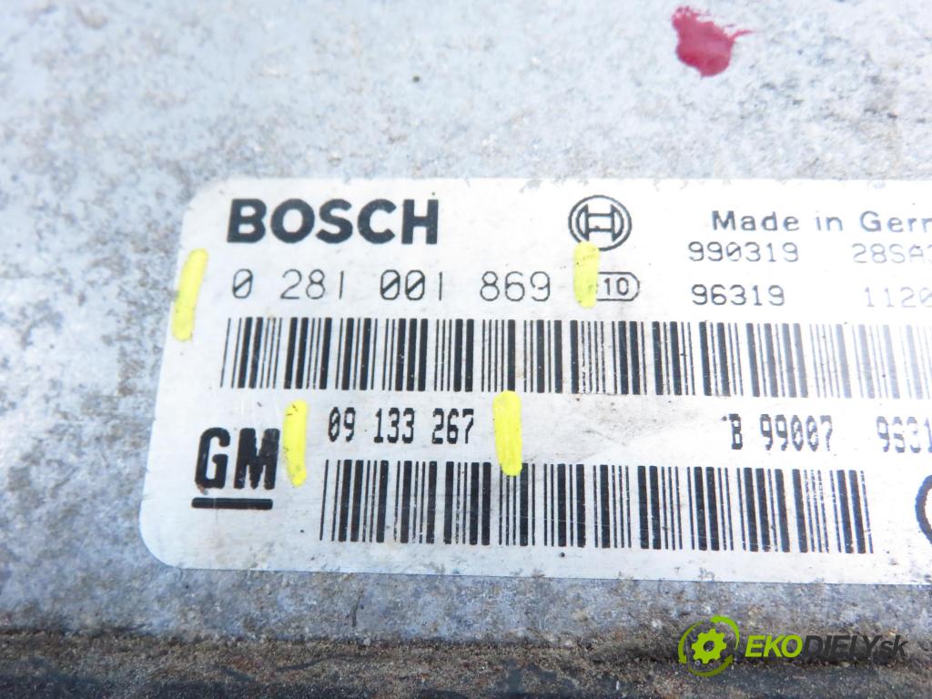 OPEL ASTRA G liftback (T98) HB 1999 60,00 2.0 DI - Y 20 DTL 1995,00 Riadiaca jednotka Motor 09133267 ; 0281001869