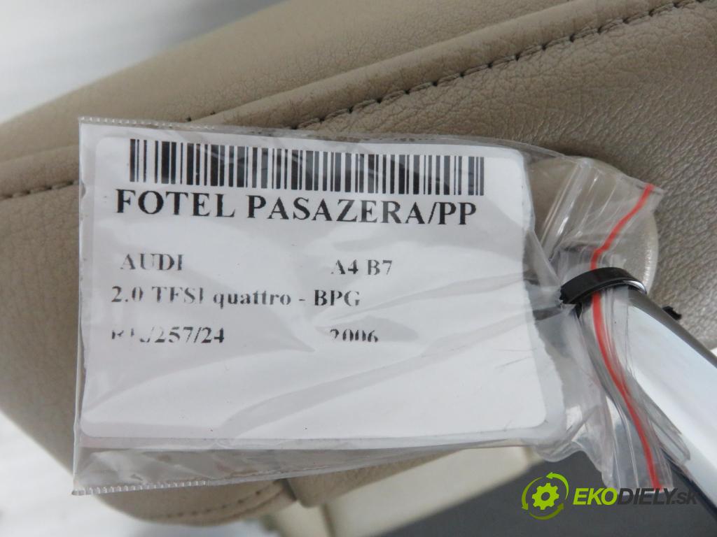 AUDI A4 (8EC, B7) SEDAN 2006 147,00 2.0 TFSI quattro - BPG 1984,00 Sedadlo CESTUJÚCI/PP