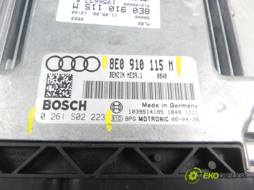 AUDI A4 (8EC, B7) SEDAN 2006 147,00 2.0 TFSI quattro - BPG 1984,00 Riadiaca jednotka Motor 8E0910115M ; 0261S02223