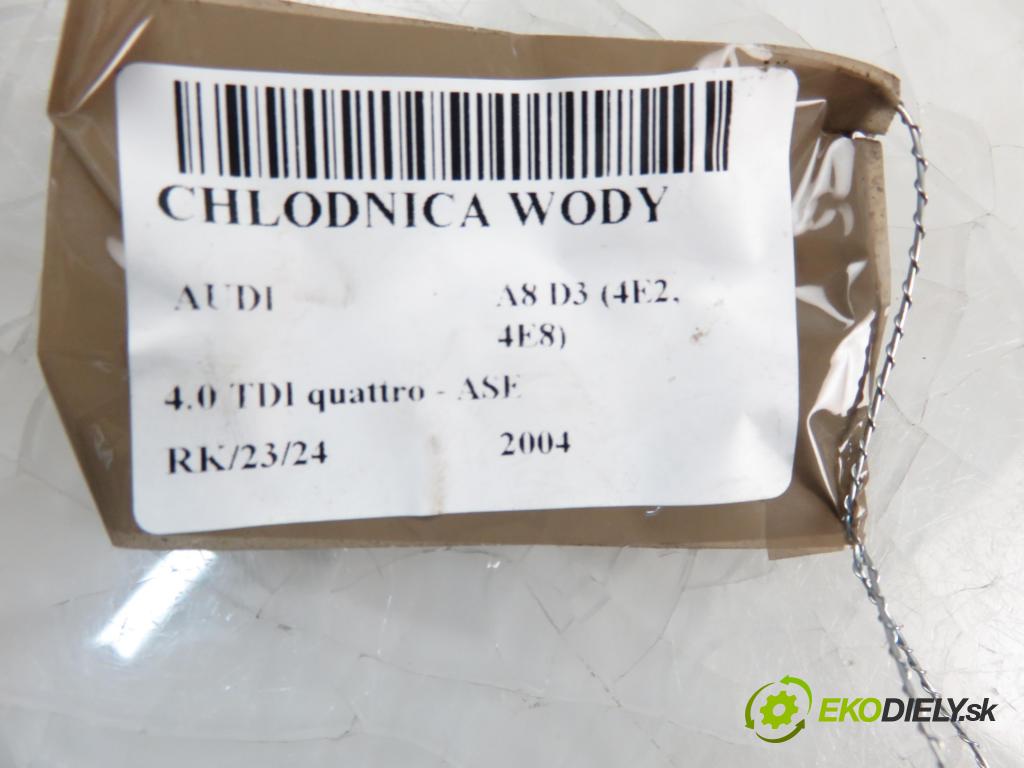 AUDI A8 D3 (4E2, 4E8) SEDAN 2004 202,00 4.0 TDI quattro - ASE 3936,00 chladič vody 4E0121251