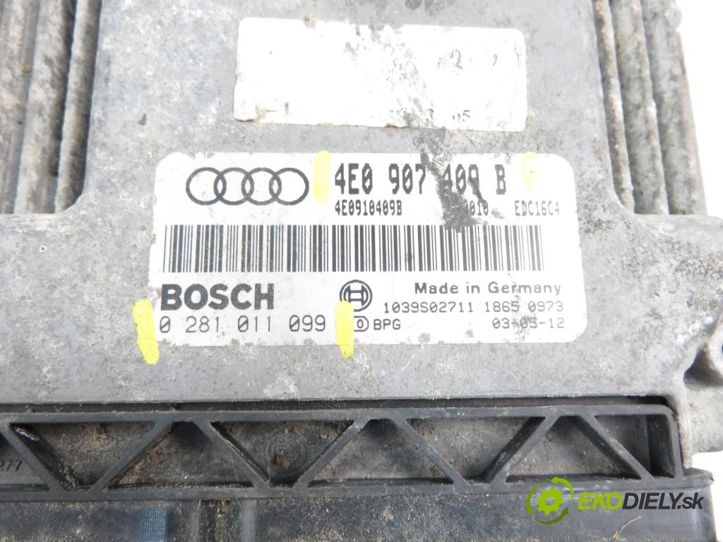 AUDI A8 D3 (4E2, 4E8) SEDAN 2004 202,00 4.0 TDI quattro - ASE 3936,00 Riadiaca jednotka Motor 4E0907409B ; 0281011099