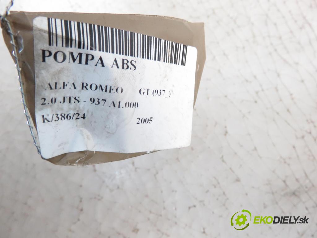 ALFA ROMEO GT (937_) COUPE 2005 121,00 2.0 JTS 165 - 937 A1.000 1970,00 Pumpa ABS 0265950183 (Pumpy ABS)