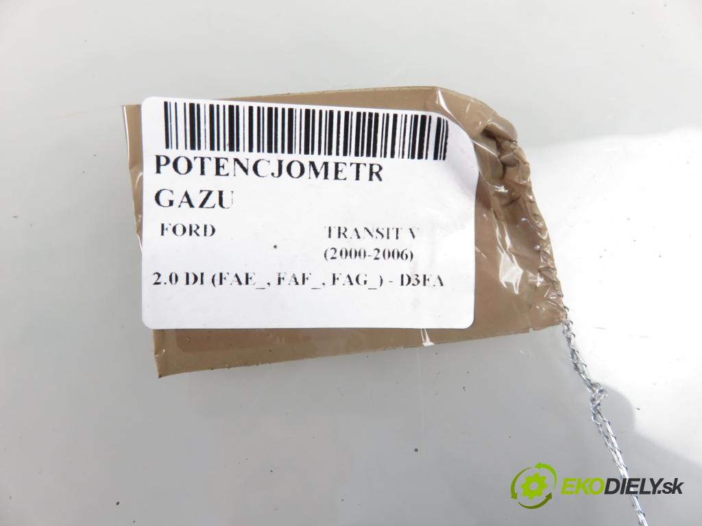 FORD TRANSIT Furgon (FA_ _) FURGON 2000 55,00 2.0 DI (FAE_, FAF_, FAG_) - D3FA 1998,00 Potenciometer plynového pedálu YC159F836BD (Pedále)