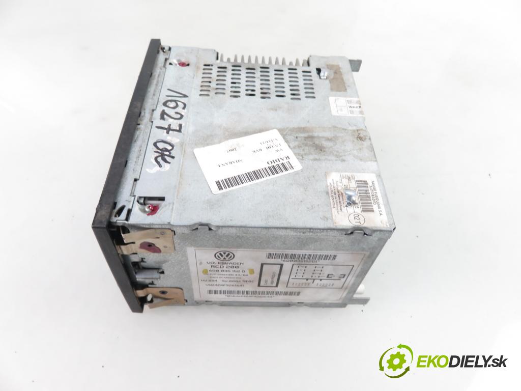 VW SHARAN (7M8, 7M9, 7M6) MINIVAN 2007 85,00 1.9 TDI - BVK 1896,00 RADIO CD 6Q0035152D