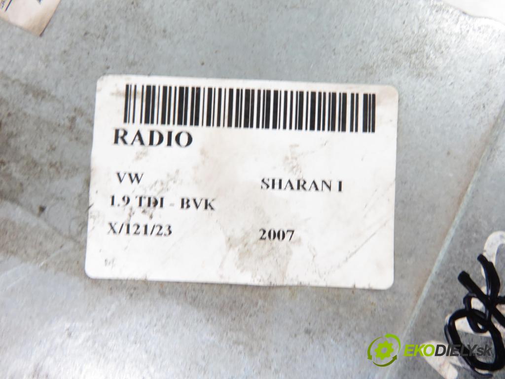 VW SHARAN (7M8, 7M9, 7M6) MINIVAN 2007 85,00 1.9 TDI - BVK 1896,00 RADIO CD 6Q0035152D