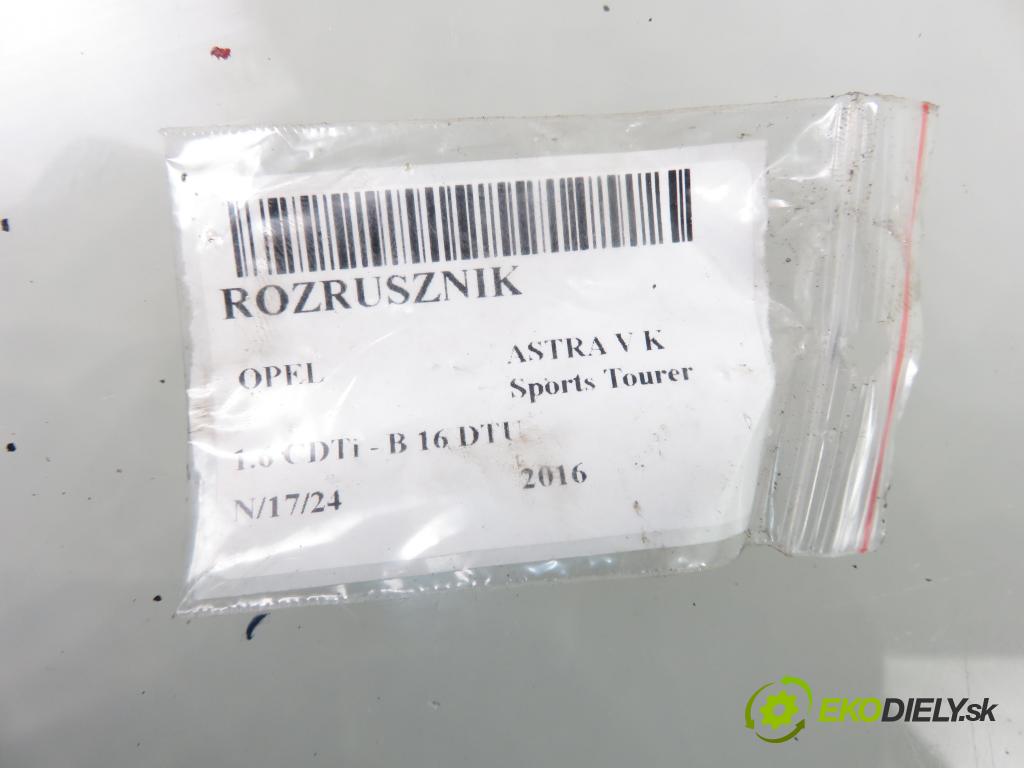 OPEL ASTRA K Sports Tourer KOMBI 2016 81,00 1.6 CDTi - B 16 DTU 1598,00 Štartér M001TF0073ZE ; 55491789 (Štartéry)