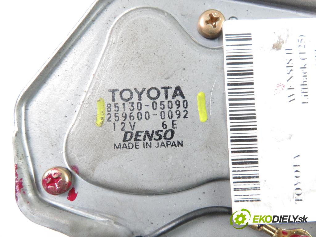 TOYOTA AVENSIS (_T25_) LIFTBACK 2004 85,00 2.0 D-4D 116 - 1CD-FTV 1995,00 Motorček stierače zadné 8513005090 ; 2596000092