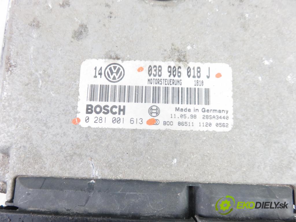 VW GOLF IV (1J1) HB 1998 81,00 1.9 TDI 110 - ASV 1896,00 řídící jednotka motora 038906018J ; 0281001613