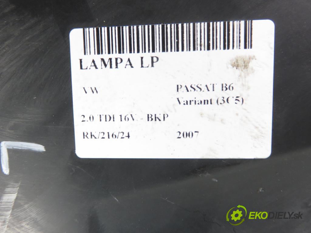 VW PASSAT B6 Variant (3C5) KOMBI 2007 103,00 2.0 TDI 16V - BKP 1968,00 Svetlo LP 3C0941005Q