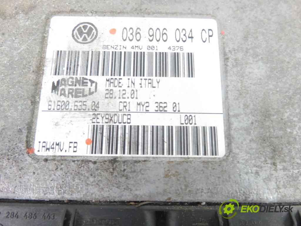SEAT LEON (1M1) HB 2002 77,00 1.6 16 V - AZD 1598,00 Riadiaca jednotka Motor 036906034CP ; IAW4MVFB