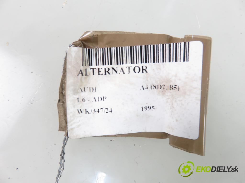 AUDI A4 (8D2, B5) SEDAN 1995 74,00 1.6 8V 100 - ADP 1595,00 Alternátor  (Alternátory)