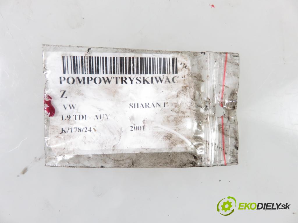 VW SHARAN (7M8, 7M9, 7M6) MINIVAN 2001 85,00 1.9 TDI PD 115 - AUY 1896,00 Vstrekovač 038130073AK ; 0414720038 (Vstrekovače)