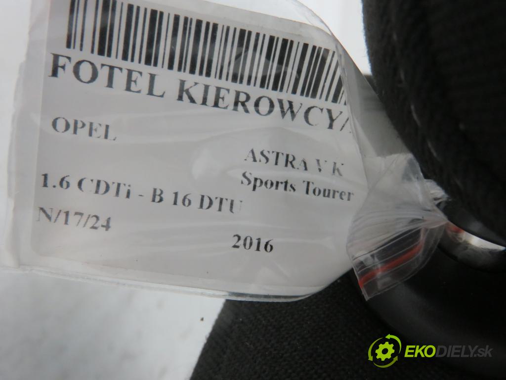 OPEL ASTRA K Sports Tourer KOMBI 2016 81,00 1.6 CDTi - B 16 DTU 1598,00 Sedadlo šoféri