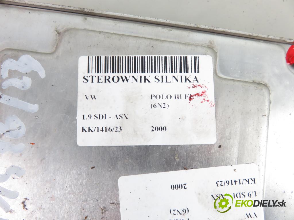 VW POLO (6N2) HB 2000 47,00 1.9 SDI - ASX 1896,00 Riadiaca jednotka Motor 038906012CT ; 0281010377