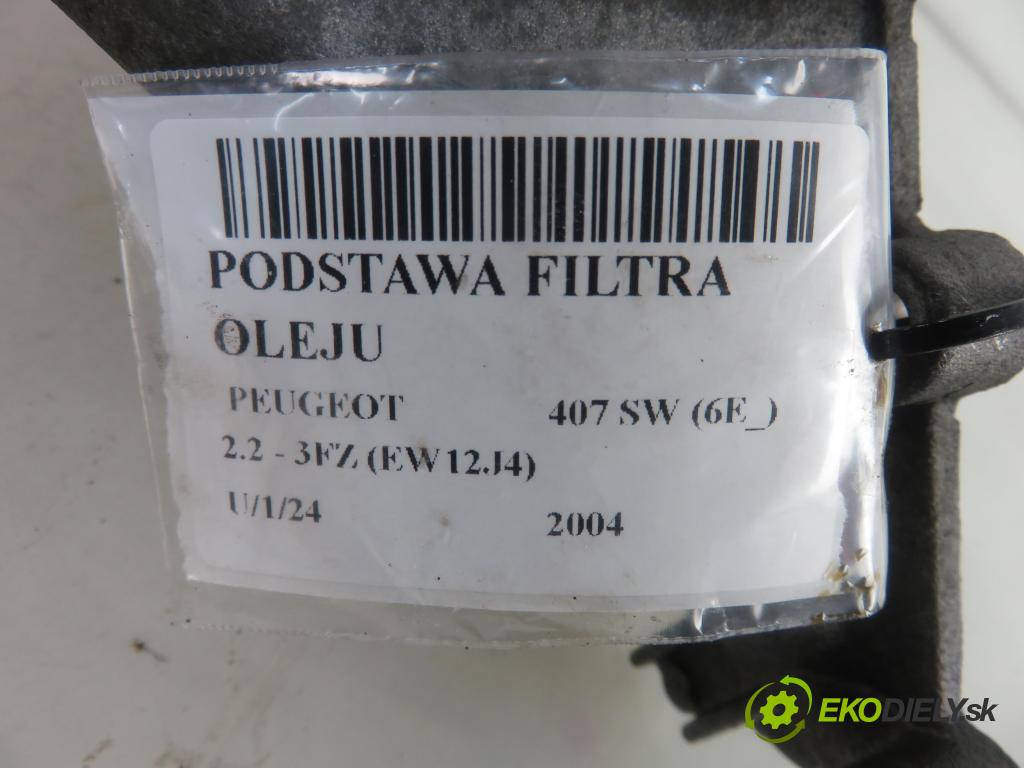 PEUGEOT 407 SW (6E_) KOMBI 2004 116,00 2.2 - 3FZ (EW12J4) 2230,00 Obal filtra oleja 9650863380 (Obaly filtrov oleja)