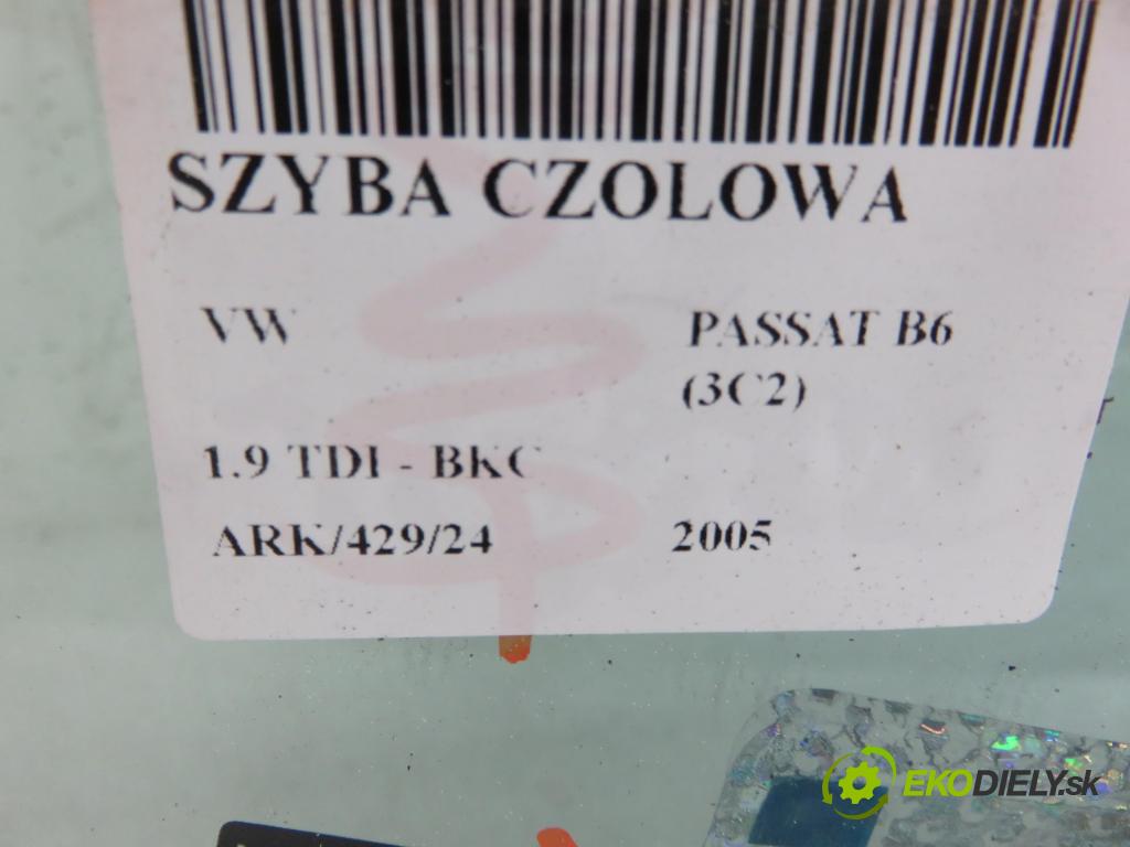 VW PASSAT B6 (3C2) SEDAN 2005 77,00 1.9 TDI PD 105 - BKC 1896,00 okno PŘEDNÍ