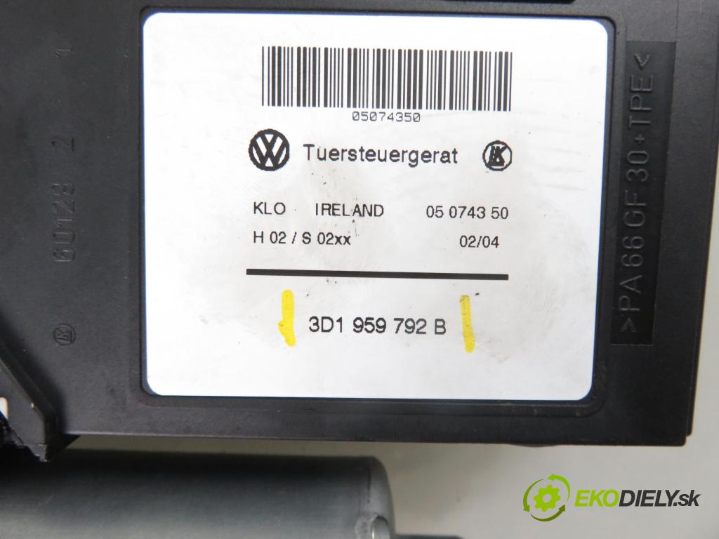 VW TOUAREG (7LA, 7L6, 7L7) SUV 2003 230,00 5.0 V10 TDI PD 313 - AYH 4921,00 motorek sťahovaní oken PP 3D1959792B
