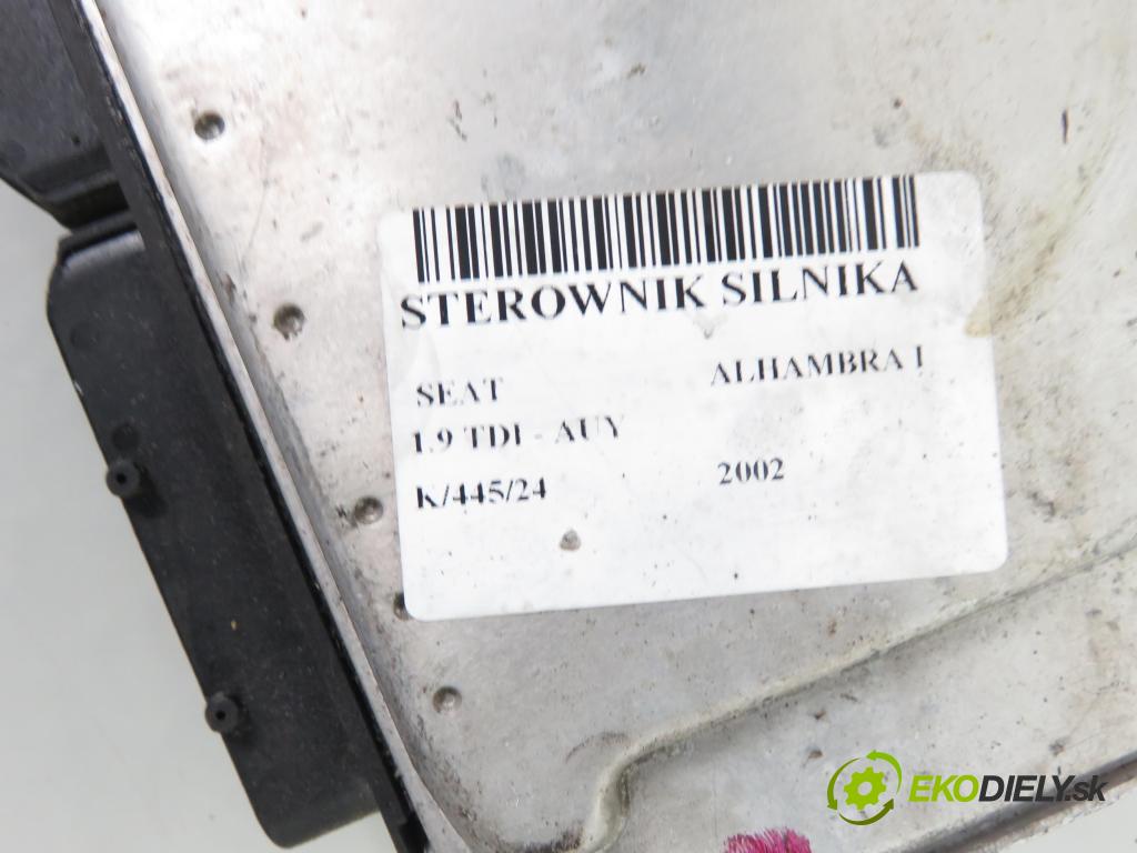 SEAT ALHAMBRA (7V8, 7V9) VAN 2002 85,00 1.9 TDI PD 115 - AUY 1896,00 Riadiaca jednotka Motor 038906019LQ ; 0281011144