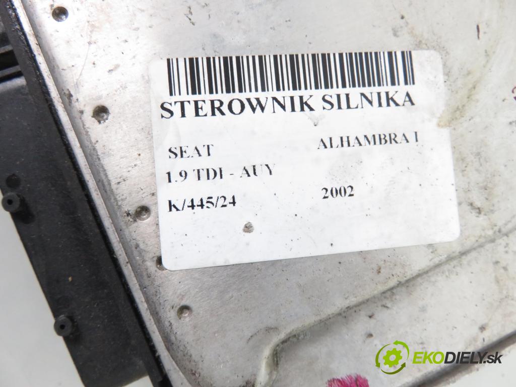 SEAT ALHAMBRA (7V8, 7V9) VAN 2002 85,00 1.9 TDI PD 115 - AUY 1896,00 Riadiaca jednotka Motor 038906019LQ ; 0281011144
