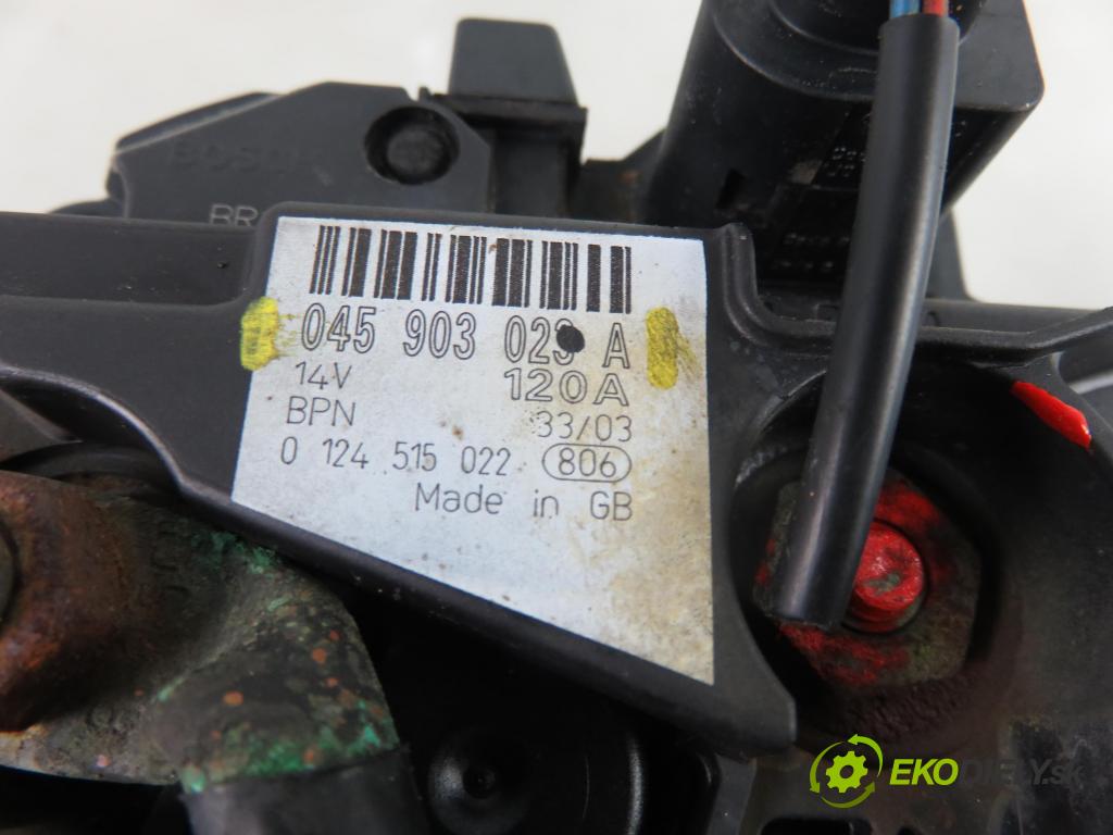 SKODA FABIA I (6Y2) HB 2004 55,00 1.4 TDI - AMF 1422,00 Alternátor 045903023A (Alternátor)