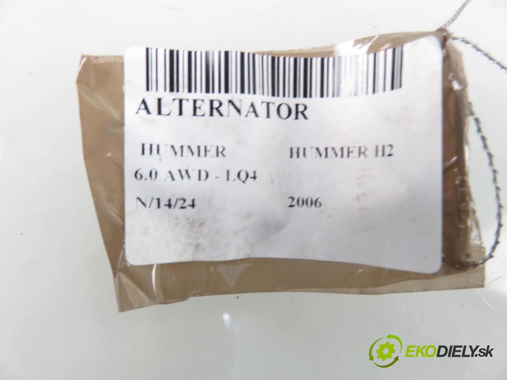 HUMMER HUMMER H2 SUV 2006 249,00 6.0 AWD - LQ4 5967,00 Alternátor AR109508A (Alternátory)