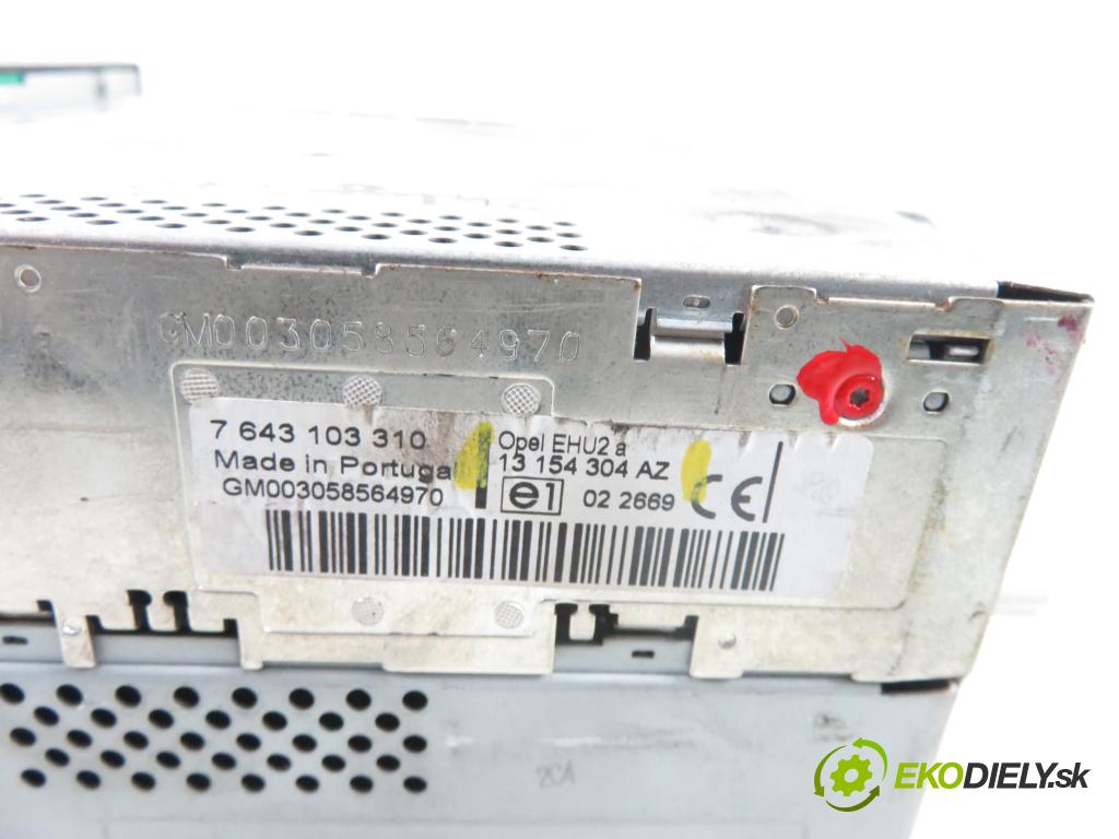 OPEL ZAFIRA B (A05) MINIVAN 2005 110,00 1.9 CDTI 150 - Z 19 DTH 1910,00 RADIO CD 13154304AZ