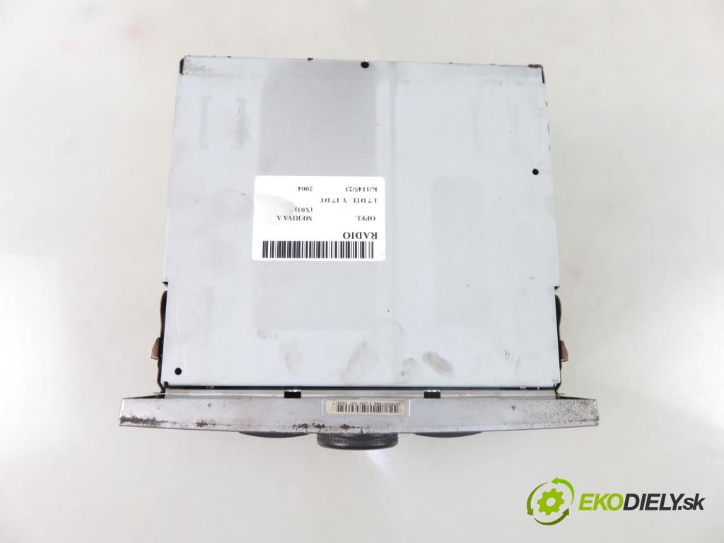 OPEL MERIVA A nadwozie wielkoprzestrzenne (MPV) (X03) MINIVAN 2004 55,00 1.7 DTI 75 - Y 17 DT 1686,00 RADIO CD 13190855