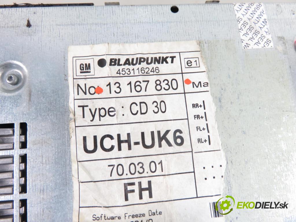 OPEL MERIVA A nadwozie wielkoprzestrzenne (MPV) (X03) MINIVAN 2005 66,00 1.4 16V Twinport - Z 14 XEP 1364,00 RADIO CD 13167830