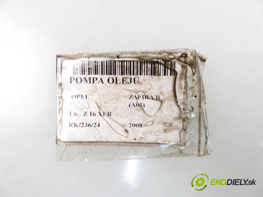 OPEL ZAFIRA B (A05) MINIVAN 2008 85,00 1.6 - Z 16 XER 1598,00 pumpa oleje 12992380 ; 55556428 (Olejové pumpy)